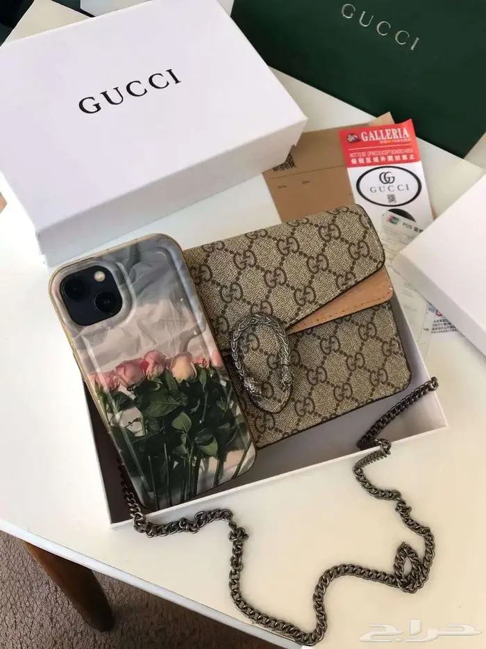شنط قوتشي مربعة شنطات ماركة لون عنابي اسود بيج غوتشي GUCCI 6