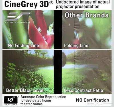 شاشة بروجكتر ماركة Elite screen احترافيه للسينما 110 بوصه 4