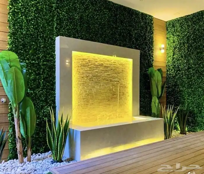 تنسيق حدائق شلالات نوافير بحص ديكوري 1