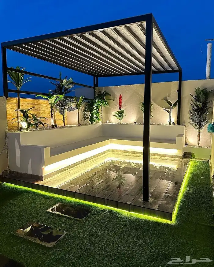 تنسيق حدائق شلالات نوافير بحص ديكوري 2