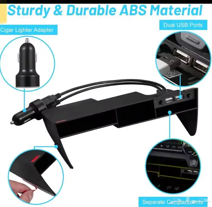 منظم اغراض مع فتحات usb لراف فور من مودي 2019 ل 2025 1