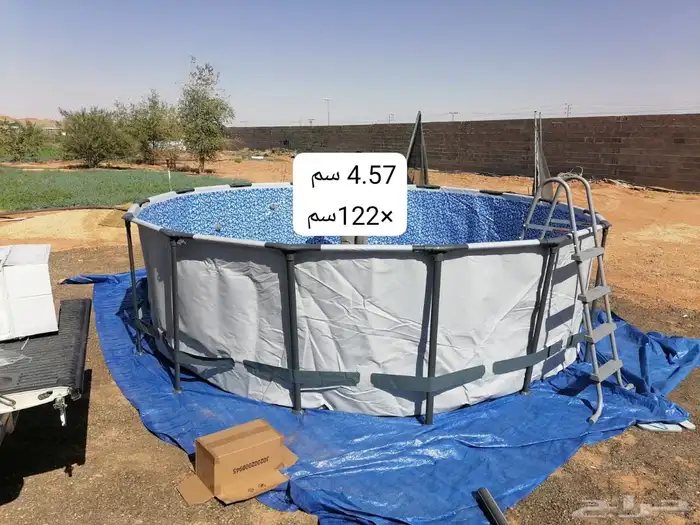 مسبح فاخر للبيع - بركة سباحة 4.57 متر وارتفاع 122سم 0