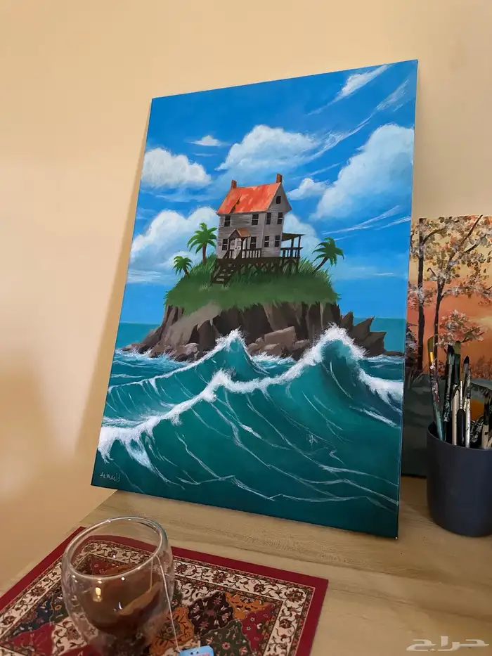 لوحة للبيع رسم يدوي رسم الفنانة الوجد 1