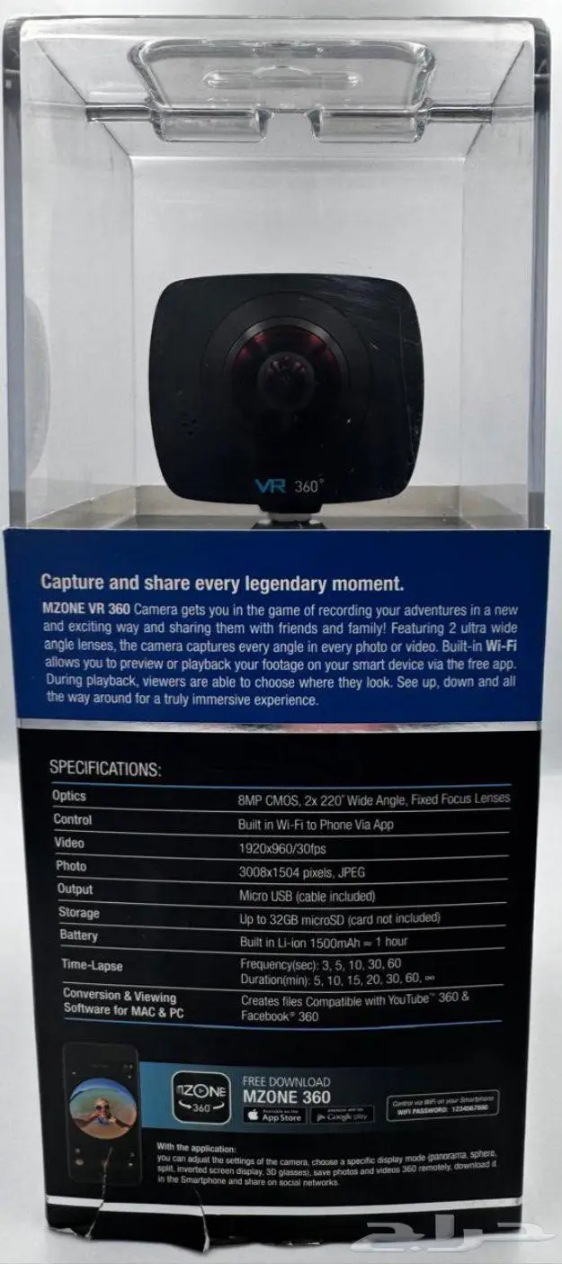 كاميرا 360 درجه مزدوجة العدسات للتصوير المحيطي (جديده) 3