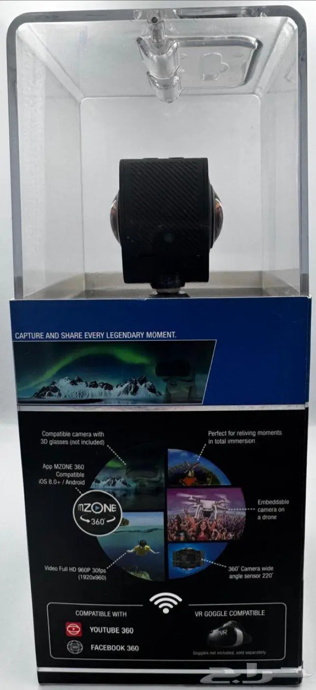 كاميرا 360 درجه مزدوجة العدسات للتصوير المحيطي (جديده) 2