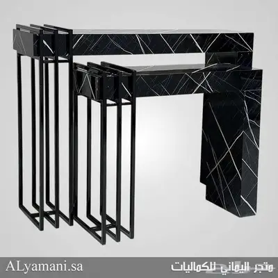 طقم طاولة استقبال بديل الرخام بتصميم مودرن فاخر 2