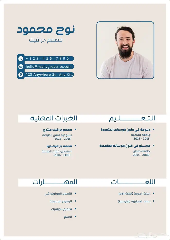 تصميم cv احترافي 9