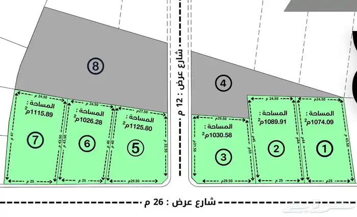 ارض تجاري سكني 5