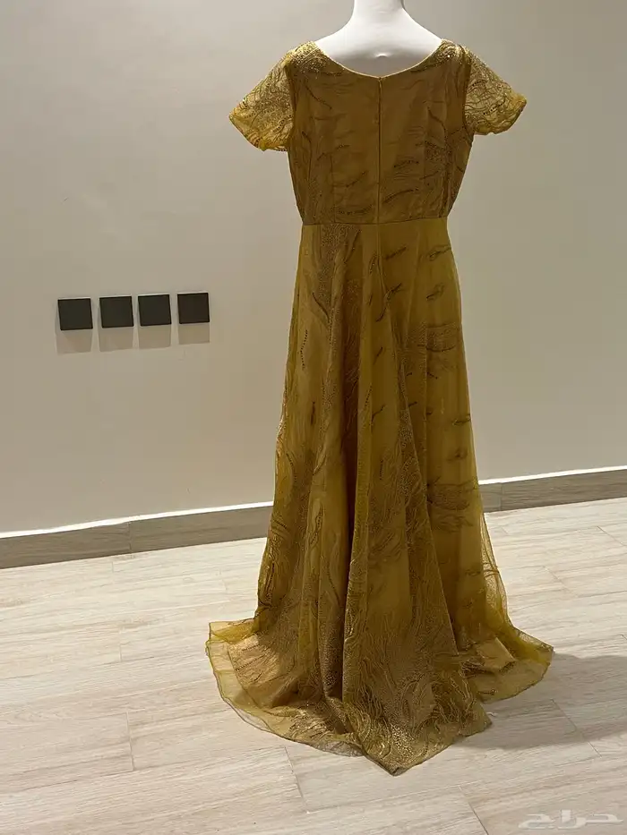 فستان سهرة اصفر 0