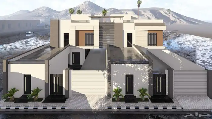 تصميم 3d واجهات فلل وديكور داخلي 1