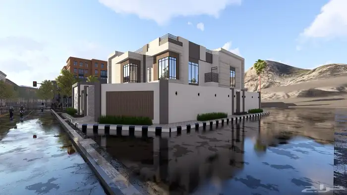 تصميم 3d واجهات فلل وديكور داخلي 17