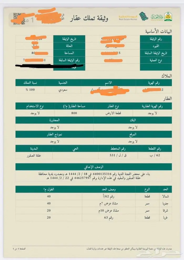 للبيع ارض وفرصة استثمارية بموقع استراتيجي 1