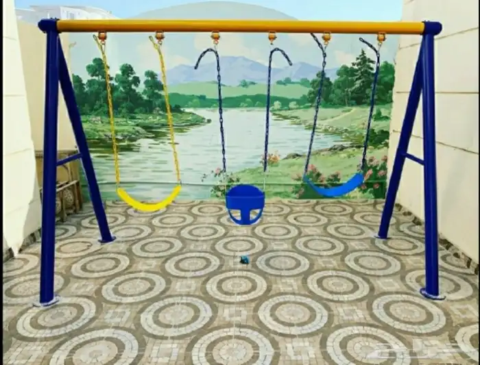 مرجيحه جديده مع 3 كرسي تناسب للطفال والا كبار خصم خاص 5