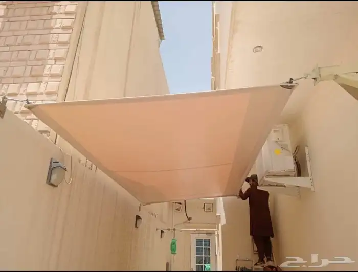 مظلات سواتر شراع جلد ساتر حديد 3