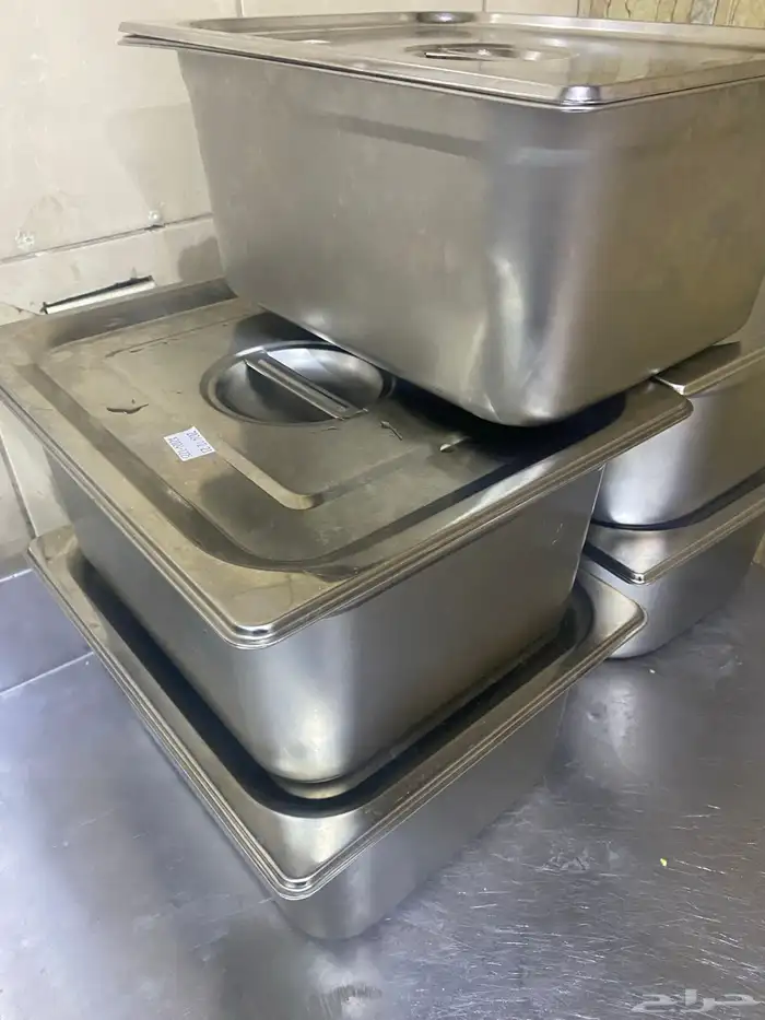 صواني استانلس استيل مع الغطاء 1