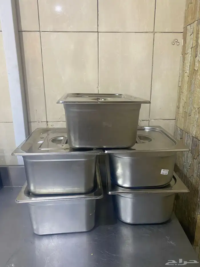 صواني استانلس استيل مع الغطاء 2