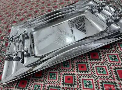 طقم الضيافه كاسات وصحون. للبيع غير مستخدم 5