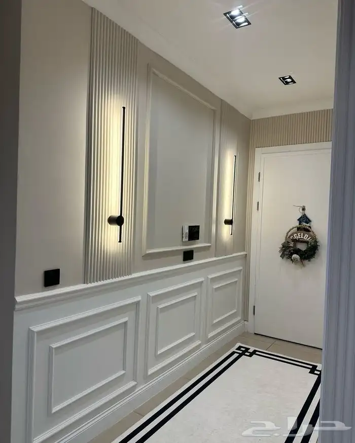 ديكورات داخلية جبس بورد اصباغ بديل خشب 13