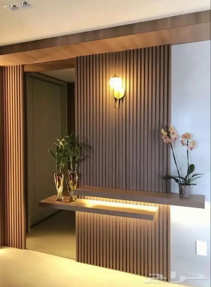 ديكورات داخلية جبس بورد اصباغ بديل خشب 9