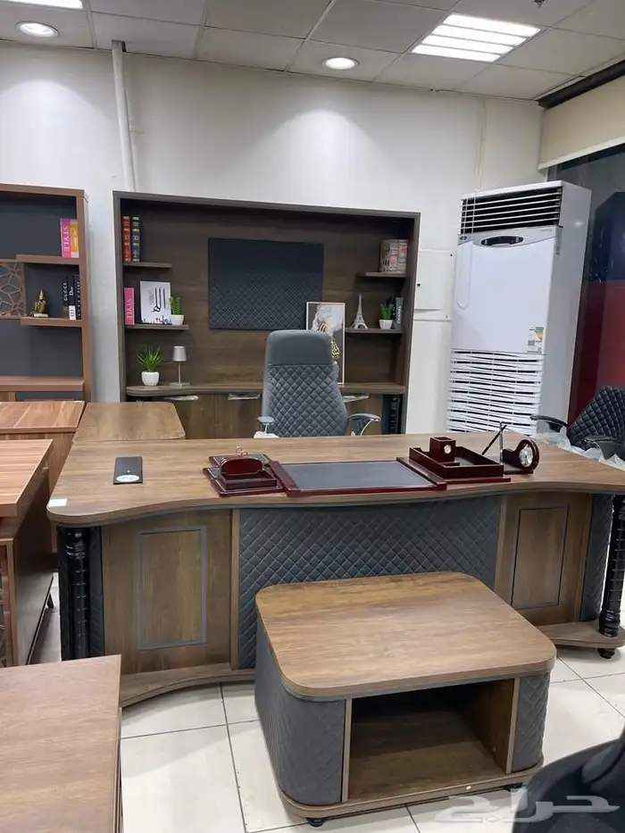 مكتب طقم فخم جلد اخضر و مكاتب حق غرفة مدير كبير و كراسي 16