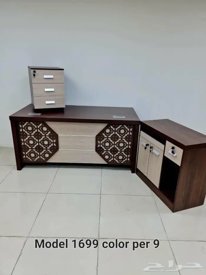 مكتب طقم فخم جلد اخضر و مكاتب حق غرفة مدير كبير و كراسي 14