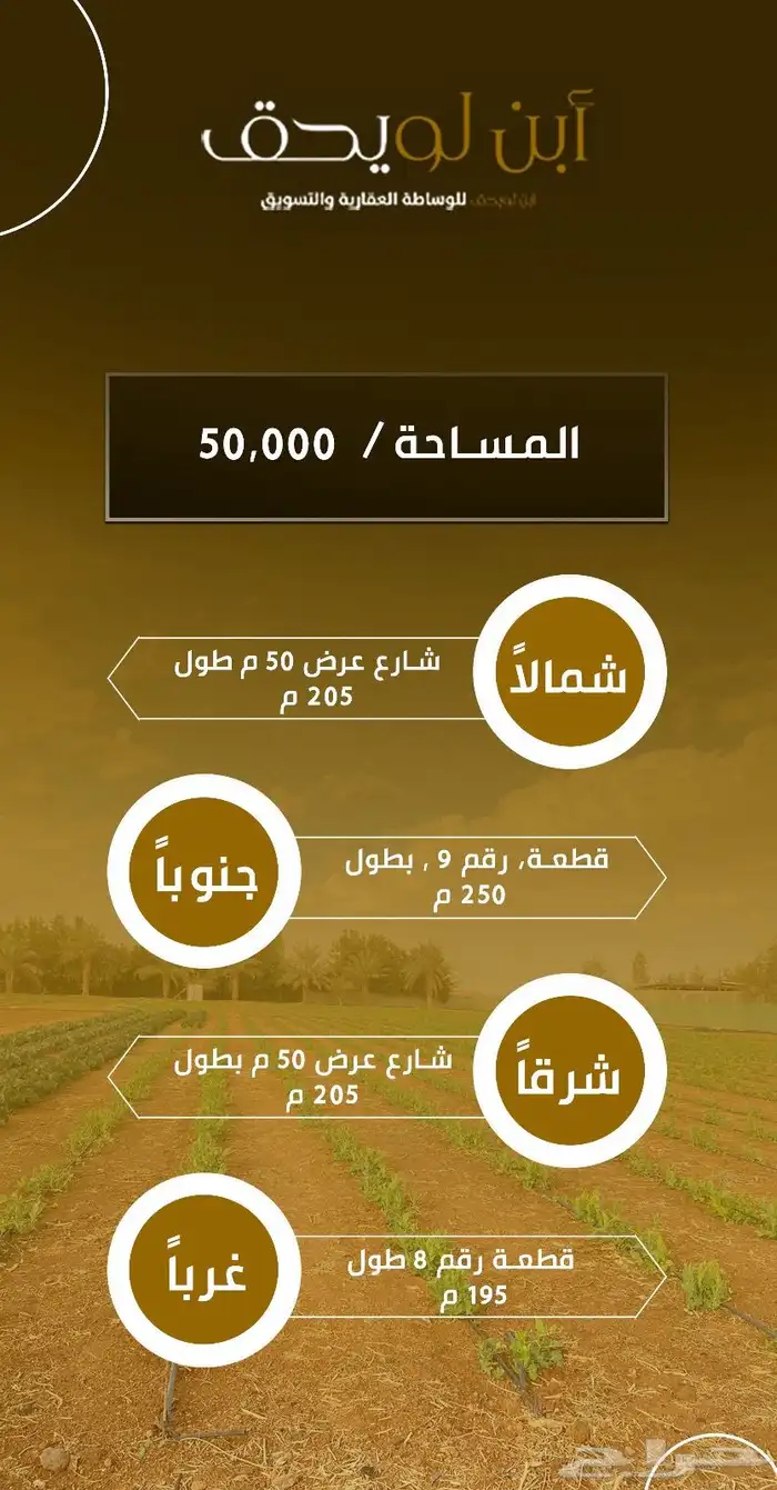ارض زراعية قريبة من هجرة الفيحاء غرب ضرماء 1