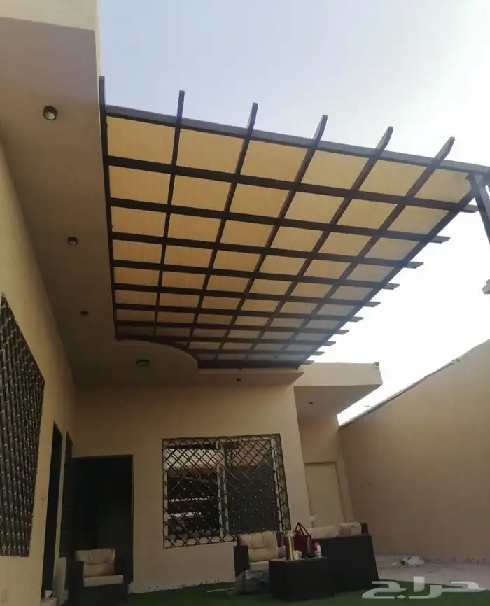 مظلات سواتر شراع جلد ساتر حديد 1