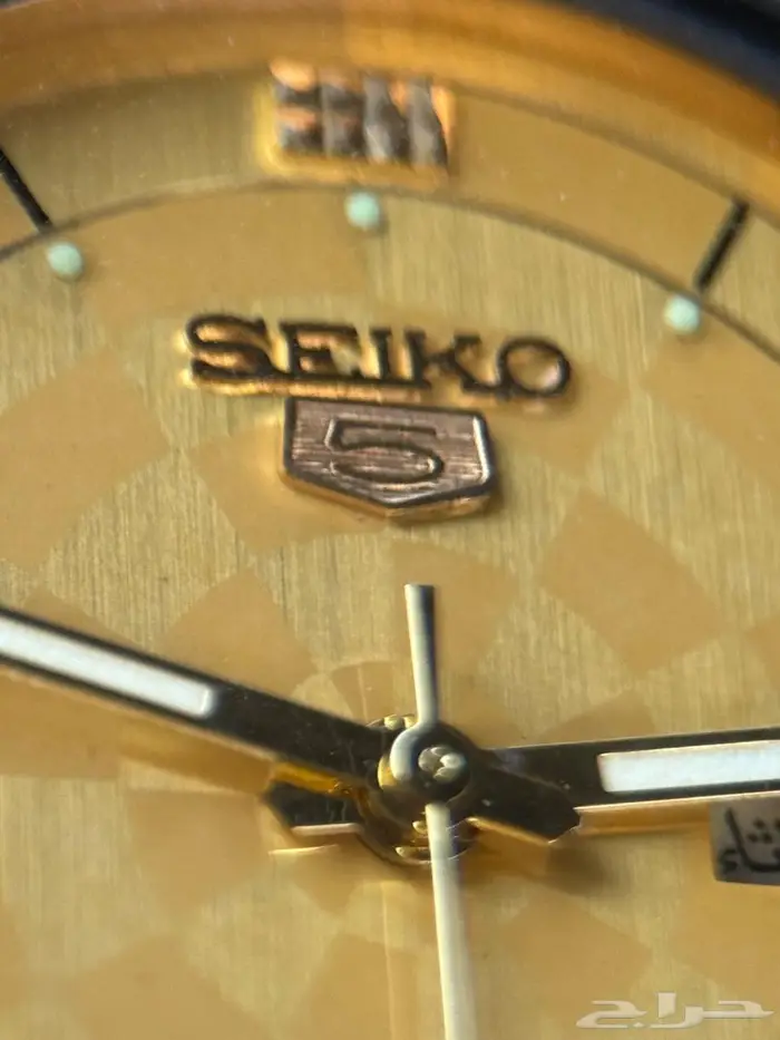 للبيع ساعة SEIKO 5 ذهبية أوتوماتيك بحالة ممتازه 1