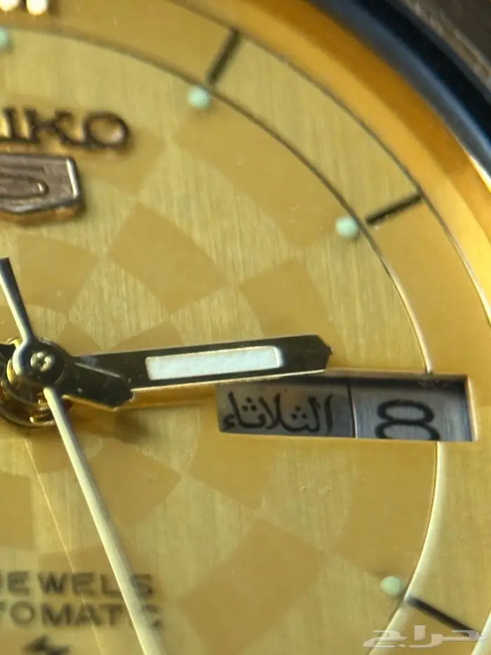 للبيع ساعة SEIKO 5 ذهبية أوتوماتيك بحالة ممتازه 2
