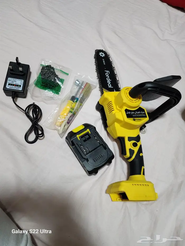 منشار جنزيري 8 انش لاسلكي لقطع الخشب والحطب جديد 0