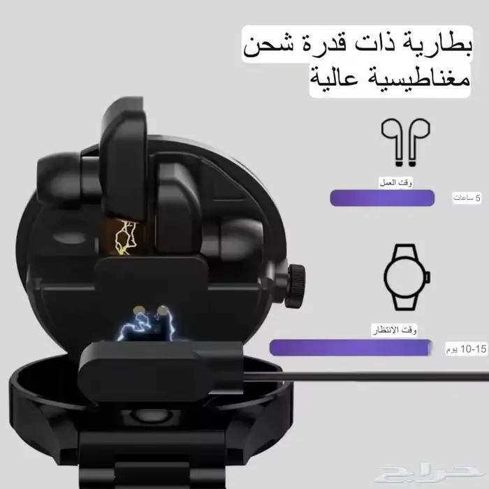 الساعة الذكية GT5 بسماعة اذن مخفيه 1