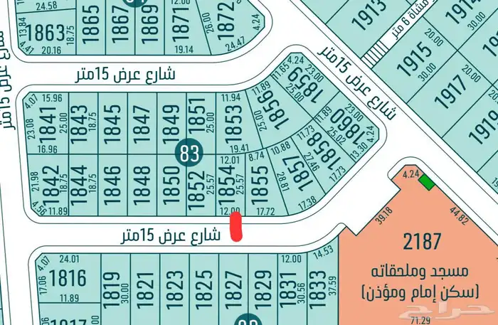 للبيع اراضي في حي الجنادرية ( مخطط غصون ) 0