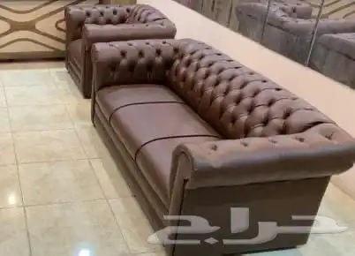 كنب مكتبي جديدة طقم كنبات وطني جلد فخم متوفر كل آلوان 13