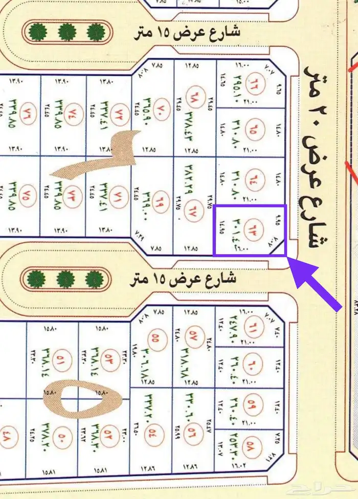 للبع ارض بحي الغروب بعنيزة 1