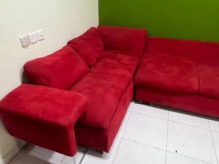 طقم كنب لون احمر 1