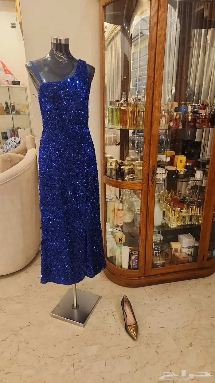 فستان زواج للبيع كحلي مقاس s.m 0