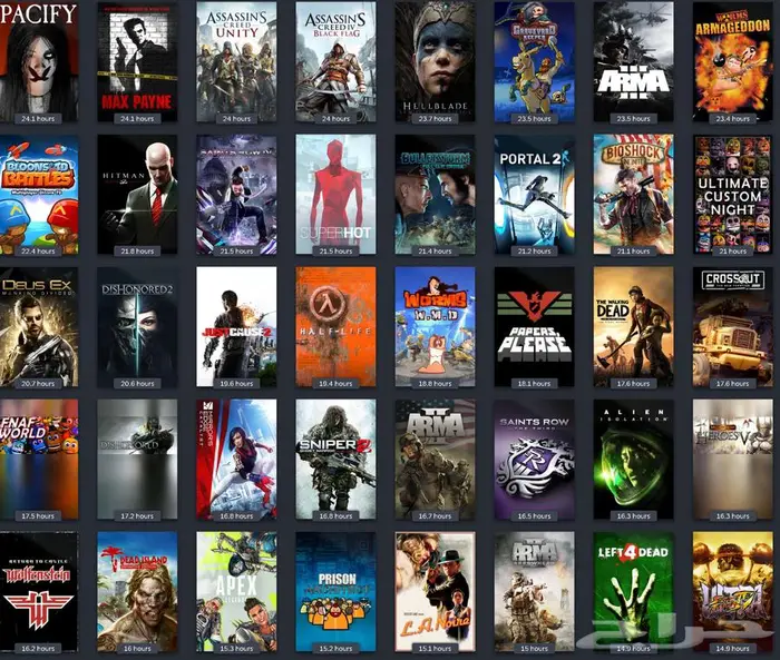 بكج ستيم الاقوى فوق 400 في حساب واحد STEAM 8