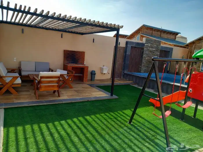 شاليهات فندقية للعرسان للإيجار بجدة كوخ صغير بجاكوزي شاليه 10