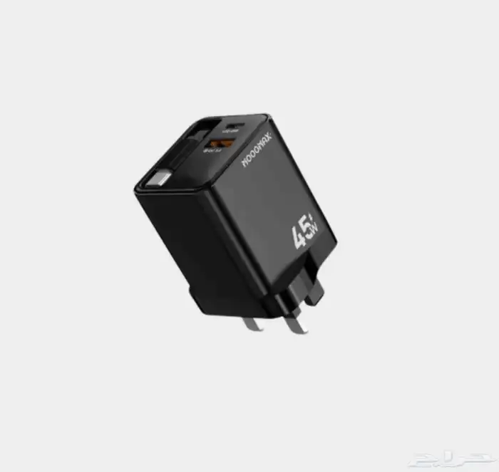 فيش جداري PD45W   USB مدمج بكيبل تايب سي 0