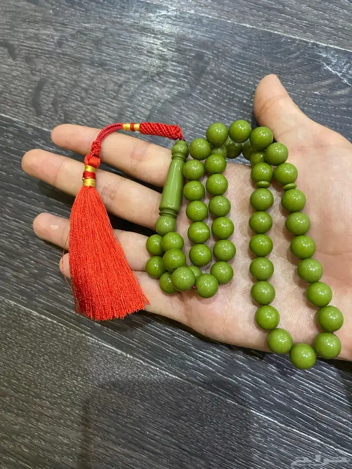 سبحه بكلايت كركوشه شكه خيطه ضد القطع لون السبحه اخضر 3