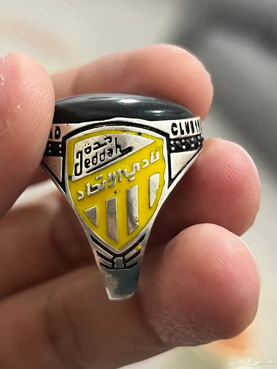 خاتم فضة اصلي بشعار الاتحاد 0