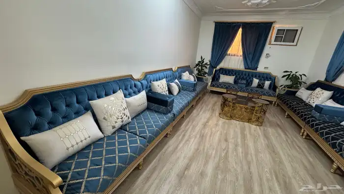 مجلس 6في4 مع 3 ستائر اخو الجديد من 8 اشهر 1