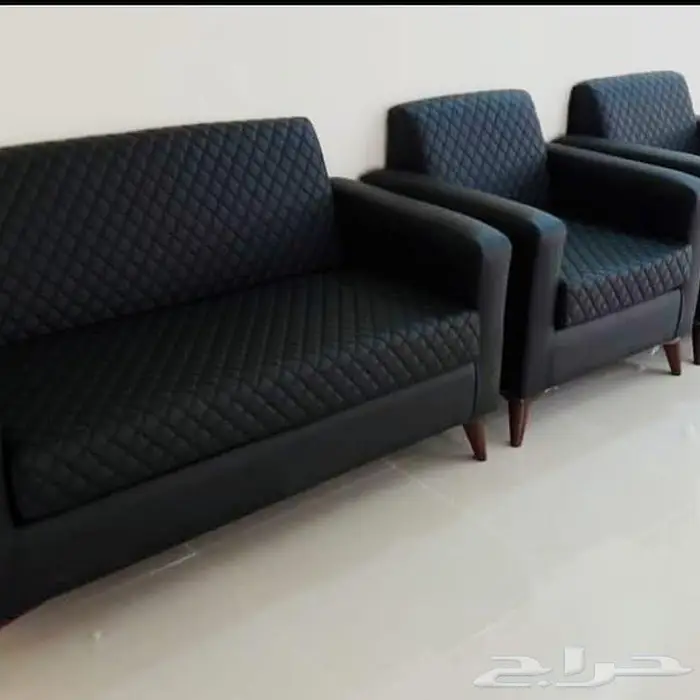 كنب جلد 7نفر طقم مكاتب دولاب خشب 33