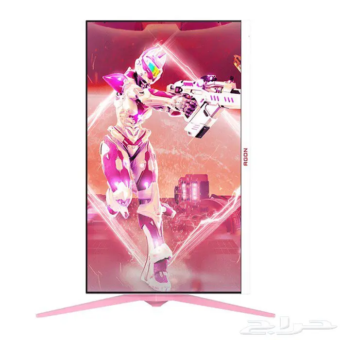 شاشه قيمنق العاب بيضه ورديه agon white pink monitor gaming 1