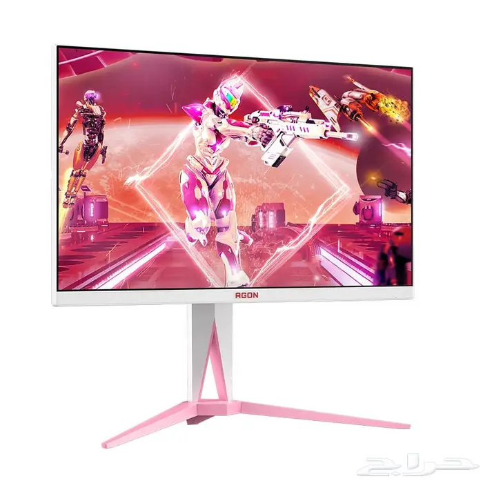 شاشه قيمنق العاب بيضه ورديه agon white pink monitor gaming 0