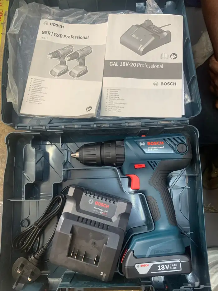 دريل بوش شحن جديد BOSCH GSB 180-LI 0