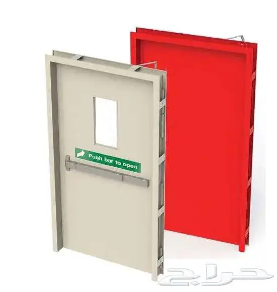 تصنيع وتركيب ابواب معدنية ضد الحريق و ابواب طواري FIRE RATED 22