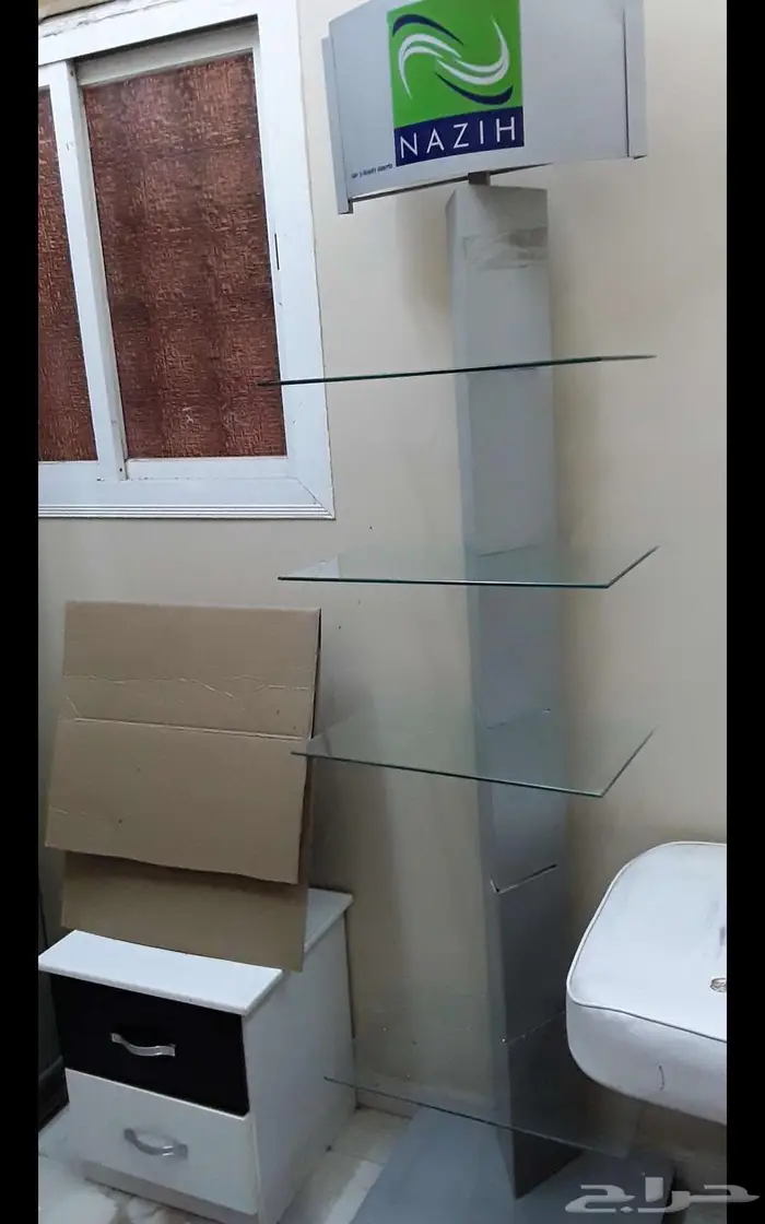 رفوف زجاجية لكافة الاغراض 1