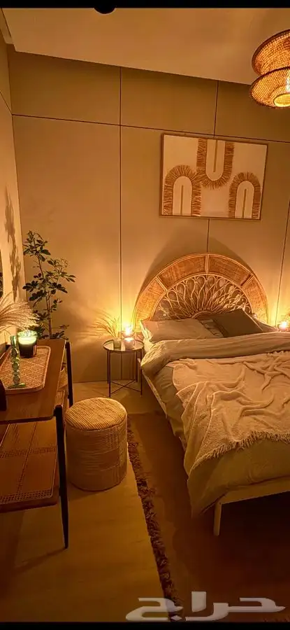 غرفة وصالة مؤثثة بستايل بوهيمي 4