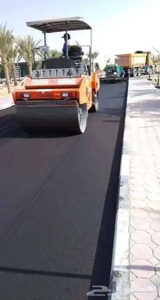اسفلت جديد اسفلت مقشور وقشط وفرد وتتفيذ قشاطه كبيره بالمتر 7